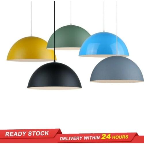 Modern matte color gloss chandelier Nordic bar counter Macaron hanging lamp living room chandelier home decoration lampshade