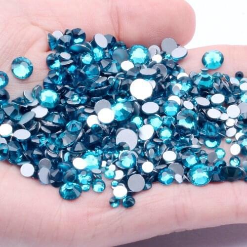 Non Hotfix Glass Rhinestones Multi-Color Glue On Strass Stones For Nails Art Phone Case Diy Garment Decorations
