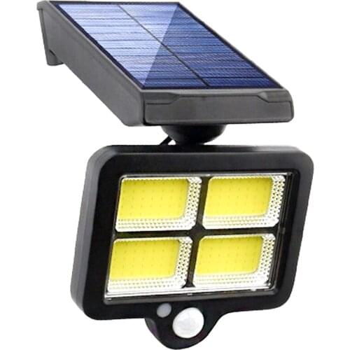140COB Led Solar Light 3 Mode Motion Sensor Waterproof Outdoor Rotatable Remote Control Wall Light For Street Garage Solar Lamp