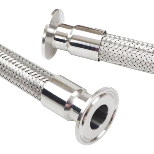 4 Meters 1.5" Tri Clamp 25mm Pipe OD Braided Soft Tube Bellow For Homebrew SUS304