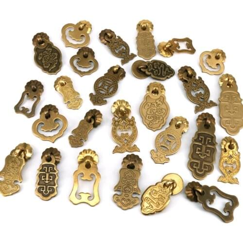 1x Single Hole Brass Knob Decorative Furniture Hardware Chinese style Drawer Box Cupboard Door Pull