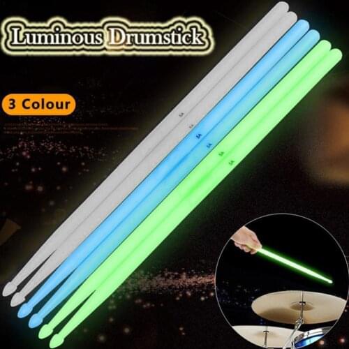 1 Pair Of Fluorescent Drum Sticks 5A Nylon Drum Drum Sticks Luminous Drum Sticks Jazz Drum Sticks Stage Performance Glowing Drum