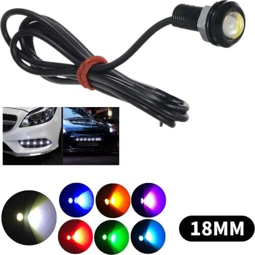 1pcs 18mm Eagle Eye LED DRL Daytime Running Light Car Styling Lights Brake Backup Reversing Parking Signal Lamp Waterproof Light
