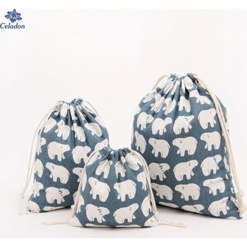 1Pcs (Small, Middle, Large) Women Clothes Plaid Drawstring Storage Bag Travel Backpack Candy Jewelry Storage Bag Small gift Bags