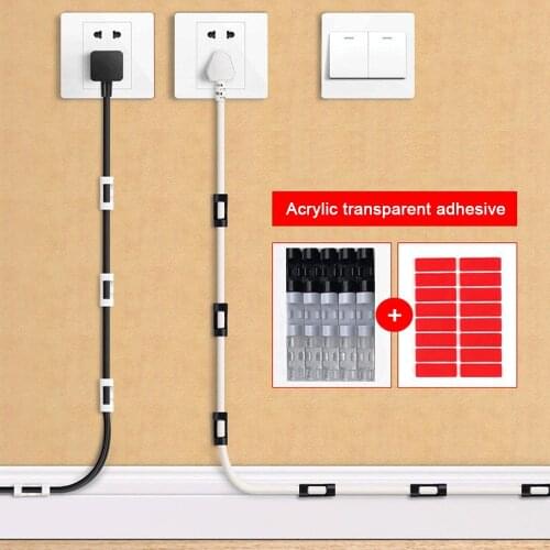 10pcs Wire wall line clip management wire fixer buckle arrangement cable network cable routing artifact invisible clip wiring
