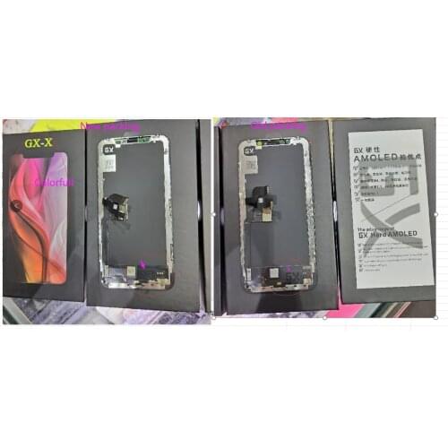 5PCS/LOT Black GX OLED For iPhone X LCD Screen Display with Glass Touch Assembly for iphone XS lcd GX New pack Replacement Parts