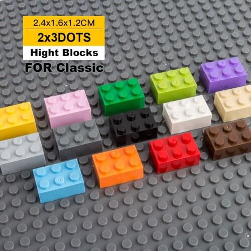 Small Building Block 2x3 Pixel building blocks DIY High Bricks 55pcs for Legoss Educational Toy Multicolor Gift for Children