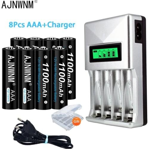 AJNWNM 1.2v Ni-Mh AAA Rechargeable Battery 1100mah for controller alarm Rechargeable Batteries AAA