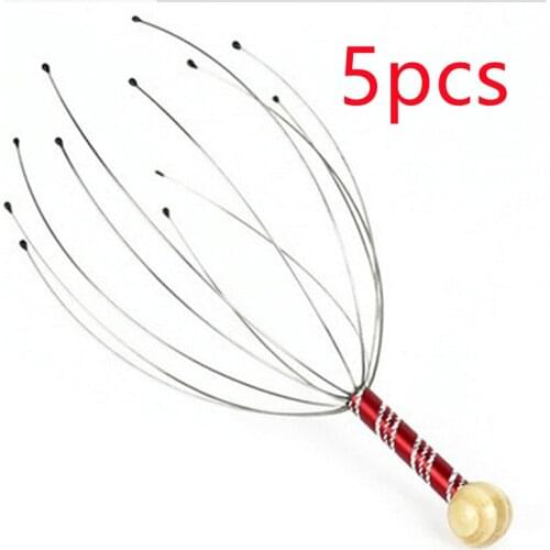 Anti-Stress Head Massage Octopus Shape Head Scalp Neck Stress Release Equipment Relief Head Pain Body Head Massage Care Tools