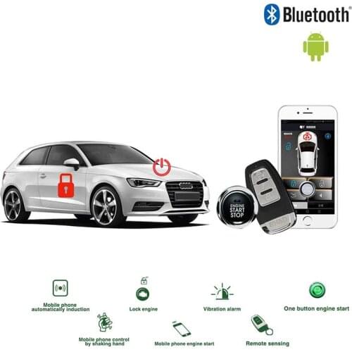 Universal Keyless Entry Vehicle PKE Start Stop Ios/Android APP Bluetooth Car Alarm Boost Remote Start Car Engine For Home golf