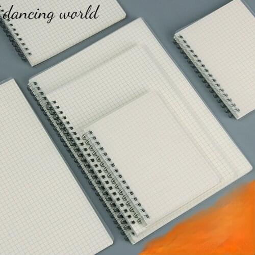 A5 PP Cover Spiral Notebook Office School Supplies Drawing Sketch Notebooks Blank Dotted Line Grid Page Planner Diary Notepad