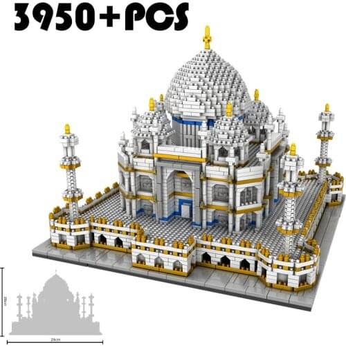 NEW Toys for Kids Creator Mini Blocks World Famous Architecture Taj Mahal 3D Model Building Blocks Educational Bricks Gifts