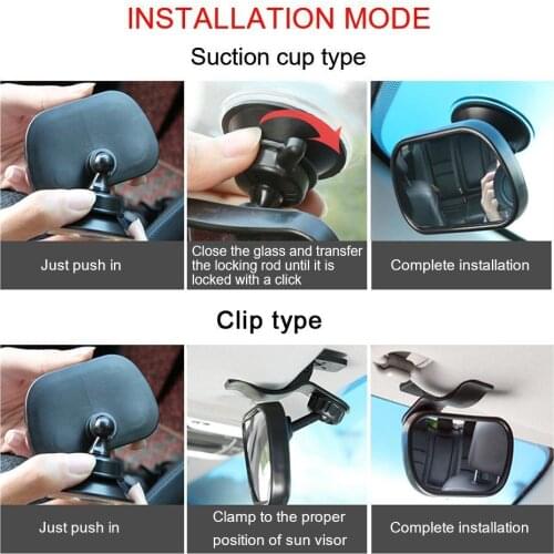 Baby Car Mirror Car Back Seat Safety View Rear Baby Mirror Mount rearview Child and mirror Safety Sucker Clip I6D6