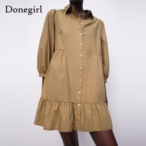 Модные платья-рубашки Donegirl China At AliExpress
