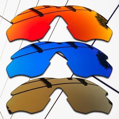 E.O.S 3 Pieces Ice blue & Fire Red & Bronze Gold Polarized Replacement Lenses for Oakley M2 Frame OO9212 Sunglasses