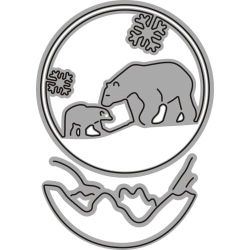 JMCRAFT 2021 New Chrismas Bear Metal Cutting Dies Scrapbook Mold Cutting Mold DIY Crafts Handmade Dies