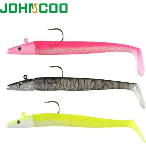 JOHNCOO 2pcs Fishing Lure Jiging Soft Fish Lure 12cm 15g Shad Swimbaits Plastic Soft Bait Pasca Bass Fishing