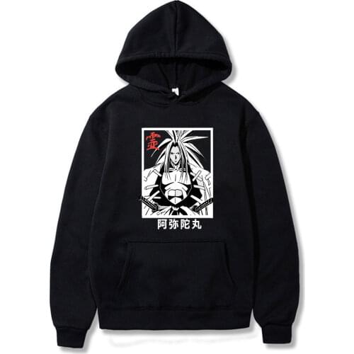 2021 Hot Sale Anime Shaman King Yoh Asakura Amidamaru Hip-pop Couple Clothing Four Season Hoodies Streetwears Oversize New Wears