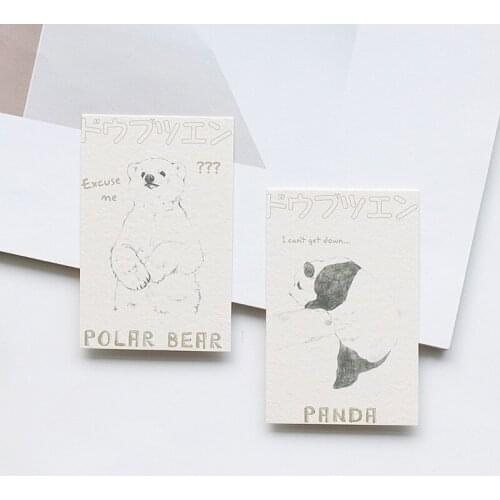 Multi-use 5.2*8cm 54pcs Mini Card if I am animal print Scrapbooking party invitation cards valentine Christmas Scrapbooking