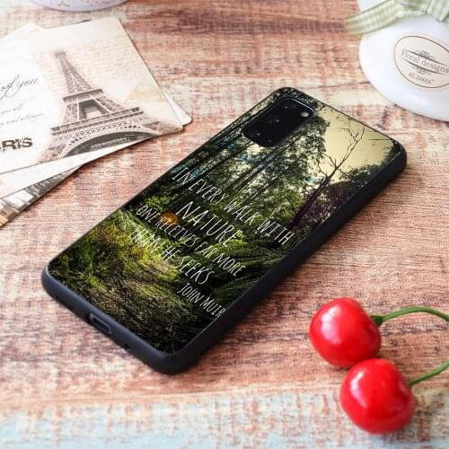 For Samsung Galaxy In Every Walk with Nature - John Muir Soft TPU border Samsung Galaxy Case