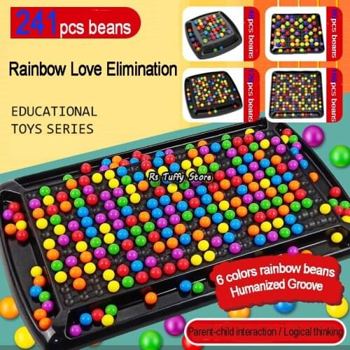Desktop Puzzle Toy Game Xiao Xiao Le Parent Child Interaction Happy Love To Eliminate Rainbow Chess Montessori Toys for Children