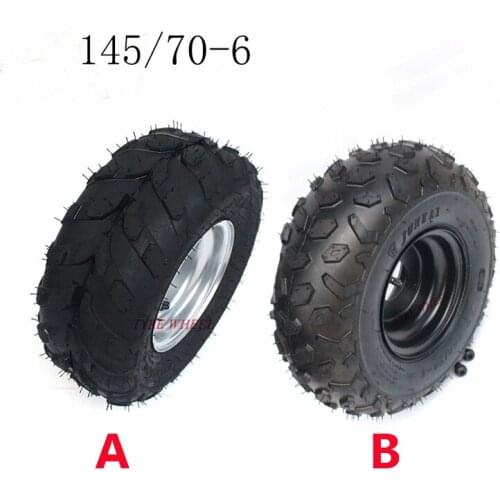 New 145/70-6 Inch Wheel Tyres Tire Rim for 49cc 50cc 110cc Electric ATV Scooter Buggy Go Kart Bike Vehicle Parts Off Road
