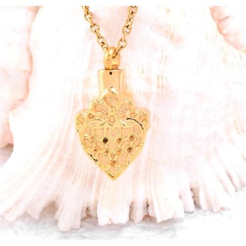 Lovely Strawberry Urn Necklace Cremation Ashes Holder Keepsake 316 L stainless steel Memorial Jewelry Crystal Locket