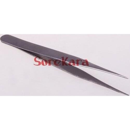 125mm Stainless Steel Tweezer Straight Fine Tip Chemistry Medical Tool Lab Use