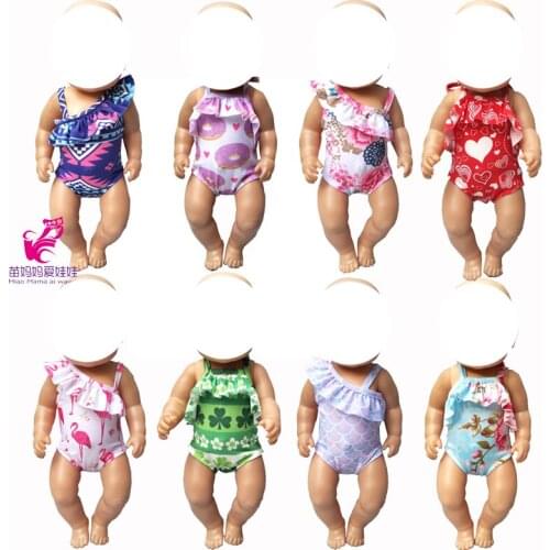Fit for 43cm born baby doll dress doll swimsuit 18" doll swimming clothes
