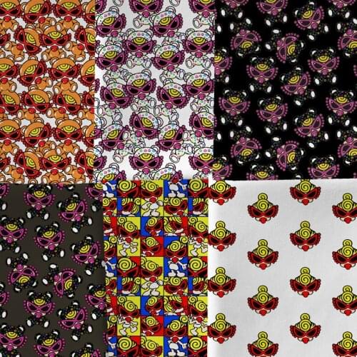 Half yard 45X145cm shopping bag fabric Print Polyester cotton DIY Material Pillow Hat sofa kird mask Handmade 1402