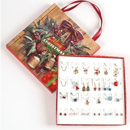 Christmas Jewelry Set Box Christmas DIY Necklace Earring Accessories Ear Hook Ear Studs For Your Lovely Girl Christmas Present