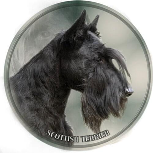 S40400# Various Sizes PVC Decal Scottish Terrier Pet Animal Car Sticker For Bumper Rear Window Laptop Refrigerator Toilet