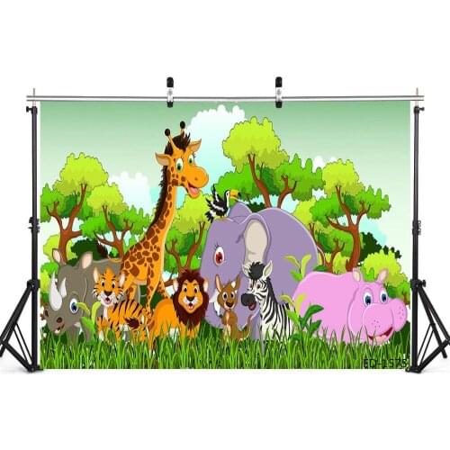 Safari Photography Backdrop for Photograph Accessories Child Baby Party Vinyl Cloth Computer Printed Background Photo Shoot