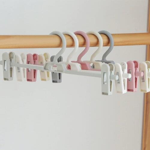Clip Coat Hangers Clothes Closet Pant Trouser Skirt Non-slip Racks Clip Multifunction Plastic Drying Rack Pants Rack Storage