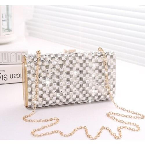 Fashion NEW 2016 Diamonds Girls chain shoulder bag Luxurious evening bag women handbag Clutch bolsa marca menina crossbody bags