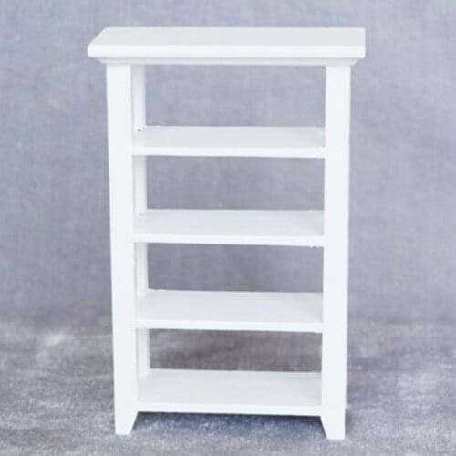 1/12 Dollhouse Mini Furniture Ornament Floor Shelf Storage Rack Model DIY Toy