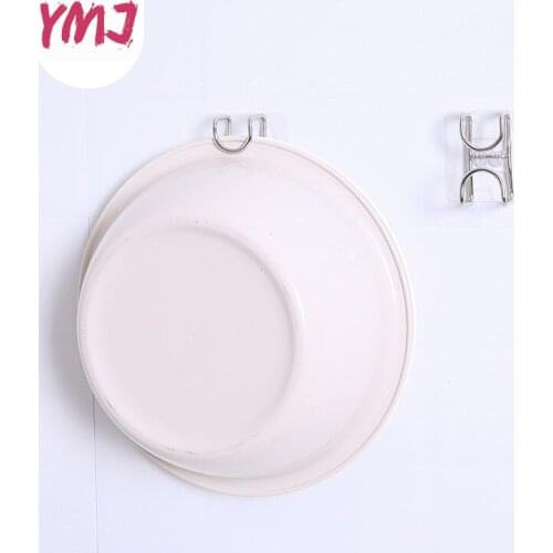 1PC Kitchen Bathroom Supplies Wall Mounted Hook Hanger Holder Towel Wash Basin Holder Stainless Steel Strong Adhesive Hook