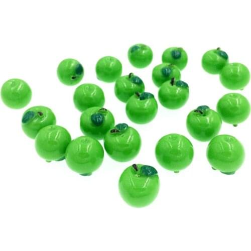 10 Pieces Kawaii 3D Apple Fairy Garden Miniatures Terrarium Decor Figurines DIY Craft Accessories For Dollhouse Ornaments 12mm