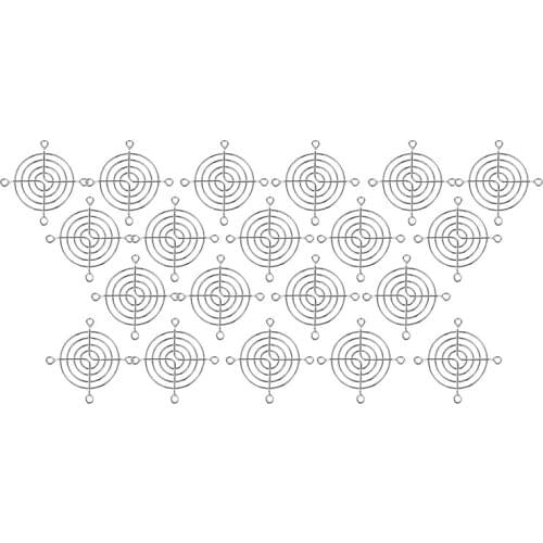 20pcs Silver Tone Metal Grill Protector Finger Guard for 60mm Case Fan