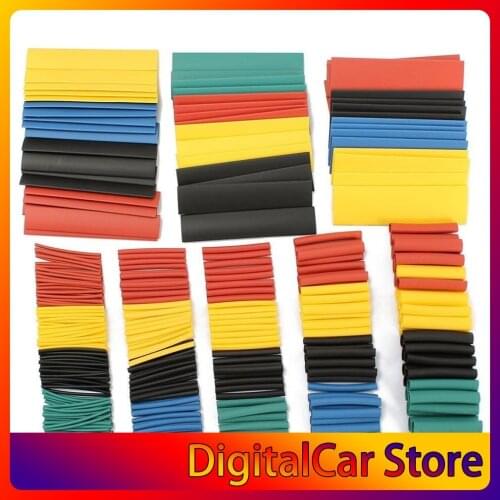 328Pcs/set 5 Colors 8 Sizes 2:1 Heat Shrink Tubing Wrap Connection Sleeve Kit Hot Selling Super Deals