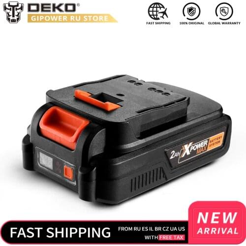 DEKO Battery20V MAX 2000/4000mAh Lithium Ion Battery Pack for GBD20DU2/GBD20DU3/GBW20DU2 Cordless Drill