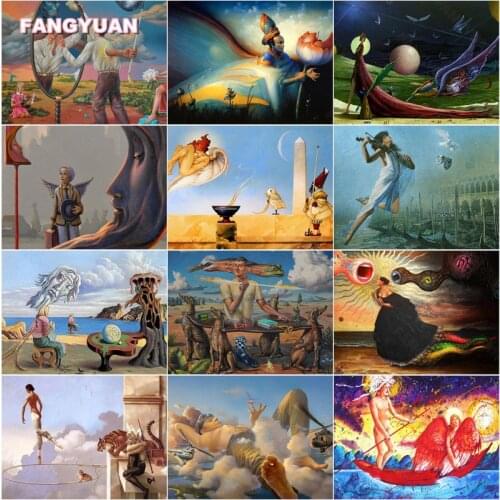 Diamond Painting Abstract Figure Painting Nude Naked Man Rowing A Boat Full Square Drill Diamond Embroidery Mosaic Home Decor