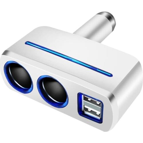 Auto Universal Car Cigarette Lighter Dual USB Charger socket power adapter 2.1A/1.0A 80W Splitter Charger 12-24V