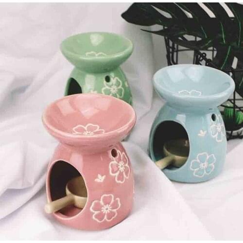 Essential Oil Burner Candle Holder Aroma Oil Lamp Gift SPA Hotel Indoor Home Decor Exquisite Plum Flower Aroma Burner