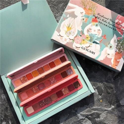 GUICAMI Rabbit Eye Shadow Gleam Pink Pearllight Waterproof Plate Mashed Potato Keyboard Set Shadow Profile 3 in 1