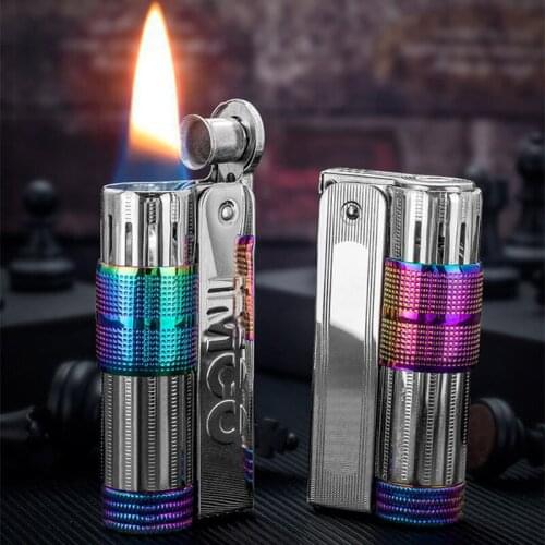 IMCO6700 Retro Gasoline Lighter Stainless Steel Symphony Nostalgia Classic Personality Windproof Mens Smoking Accessories