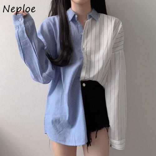 Женские рубашки в полоску Kuzuwata China At AliExpress