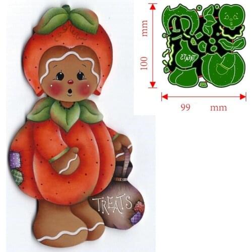 Metal Cutting Dies Gingerbread Man Halloween Scrapbooking Paper Cards Decorative Craft Embossing