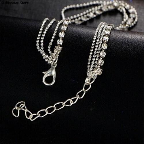 Fashion Ankle Bracelet Charm Foot Jewelry boot Crystal Beads Multilayer Chain jewelry chains cheville Leg Bracelet