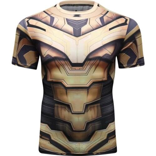 2021 Newest Desgin Men Short Sleeve Tshirt Digital Printing Round-Neck Comfortable Tight Tops Outdoor Fitness Sport Shirt